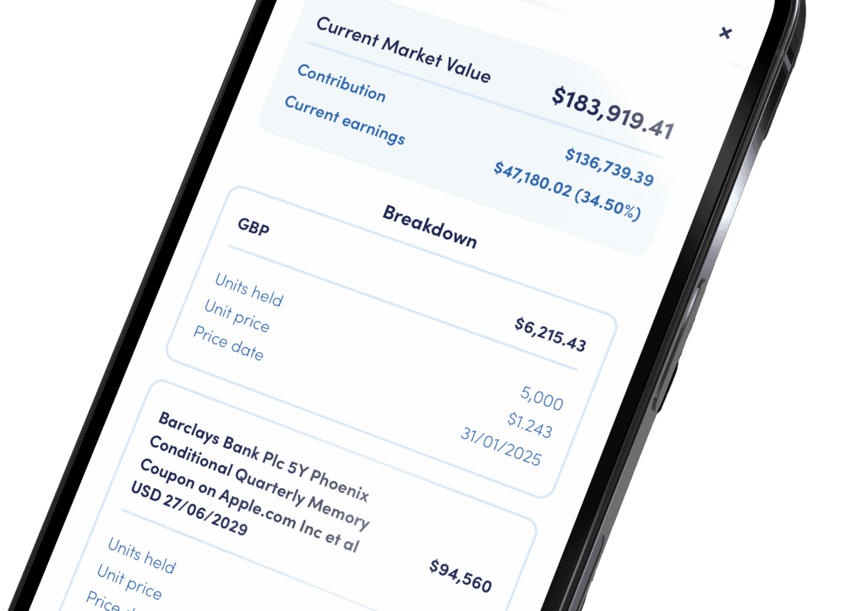 Track investment performance