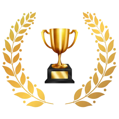 Multi-award winning trophy and wreath